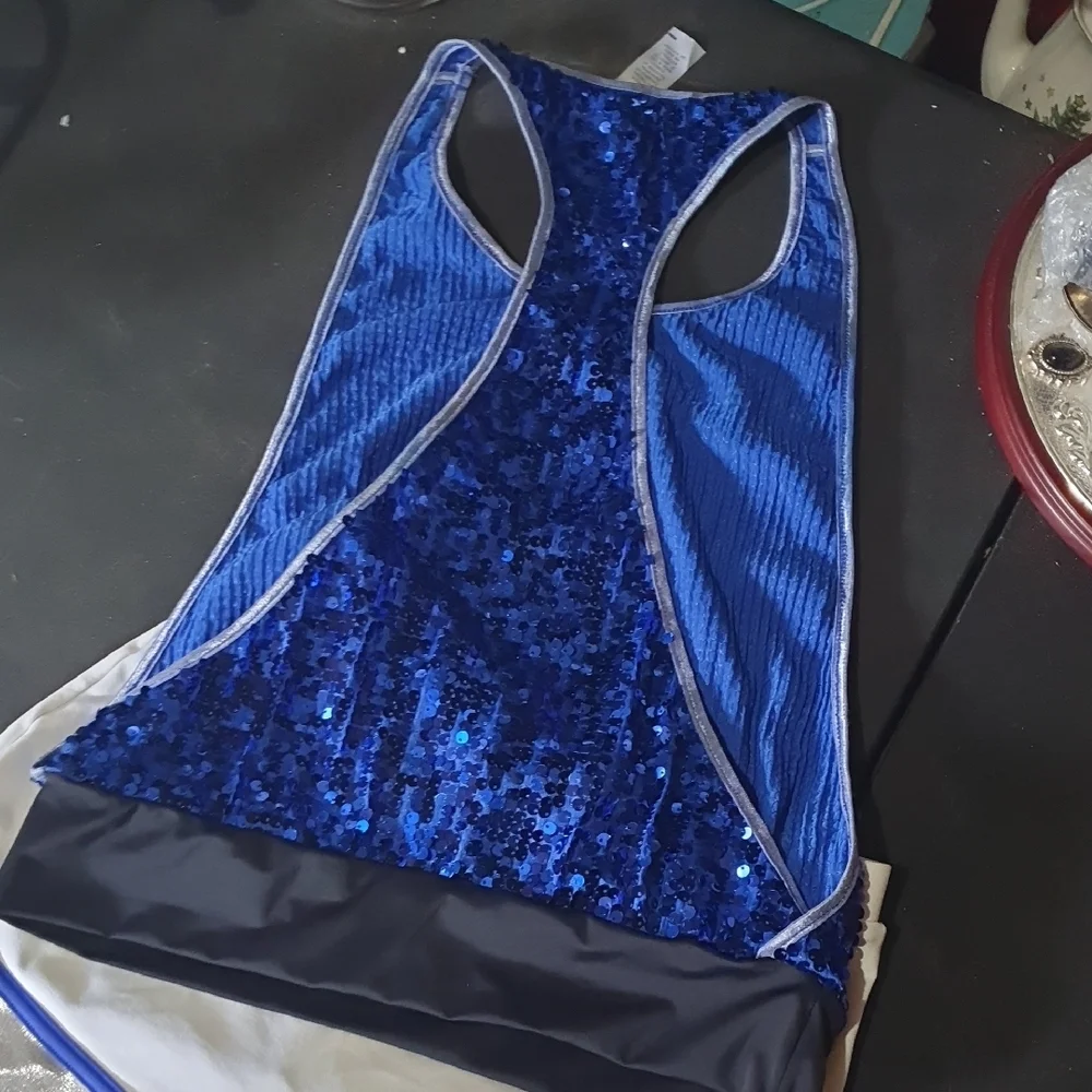 Kids Teen Blue and Silver Sequin Costume